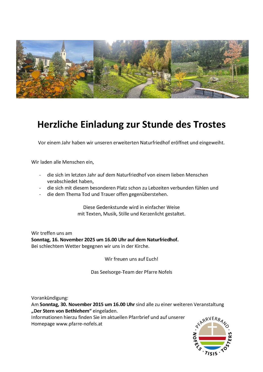 Stunde des Trostes / Pfarre Nofels